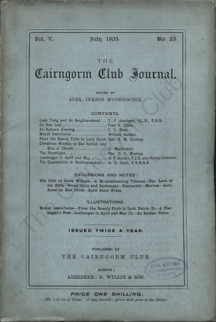 The Cairngorm Club Journal No 25 cover